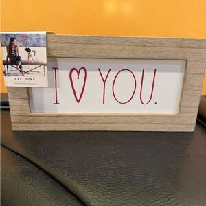 Rae Dunn I Love You Frame - Red and Tan